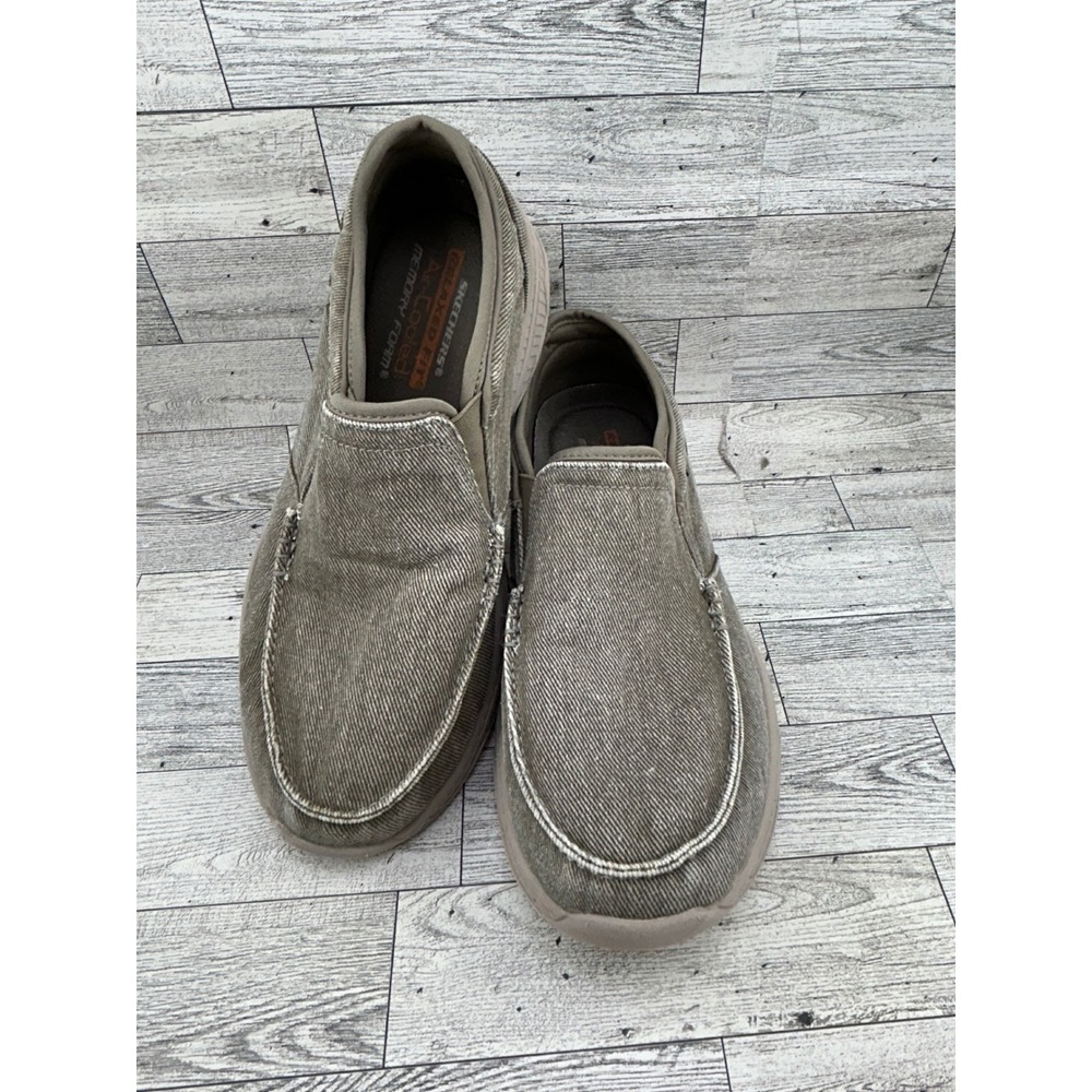 Skechers‎ Men Relaxed Fit Memory Foam Slip On Loafers Taupe 58895S Size 9.5